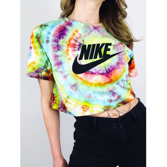 Nike Tops - Hand-Dyed NIKE Cropped Boxy Tee